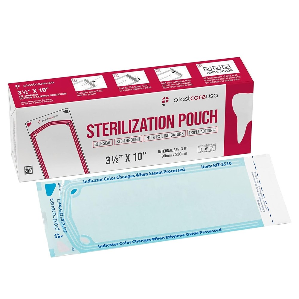 Color Changing Indicator Sterilization Pouches - 1000 Pack