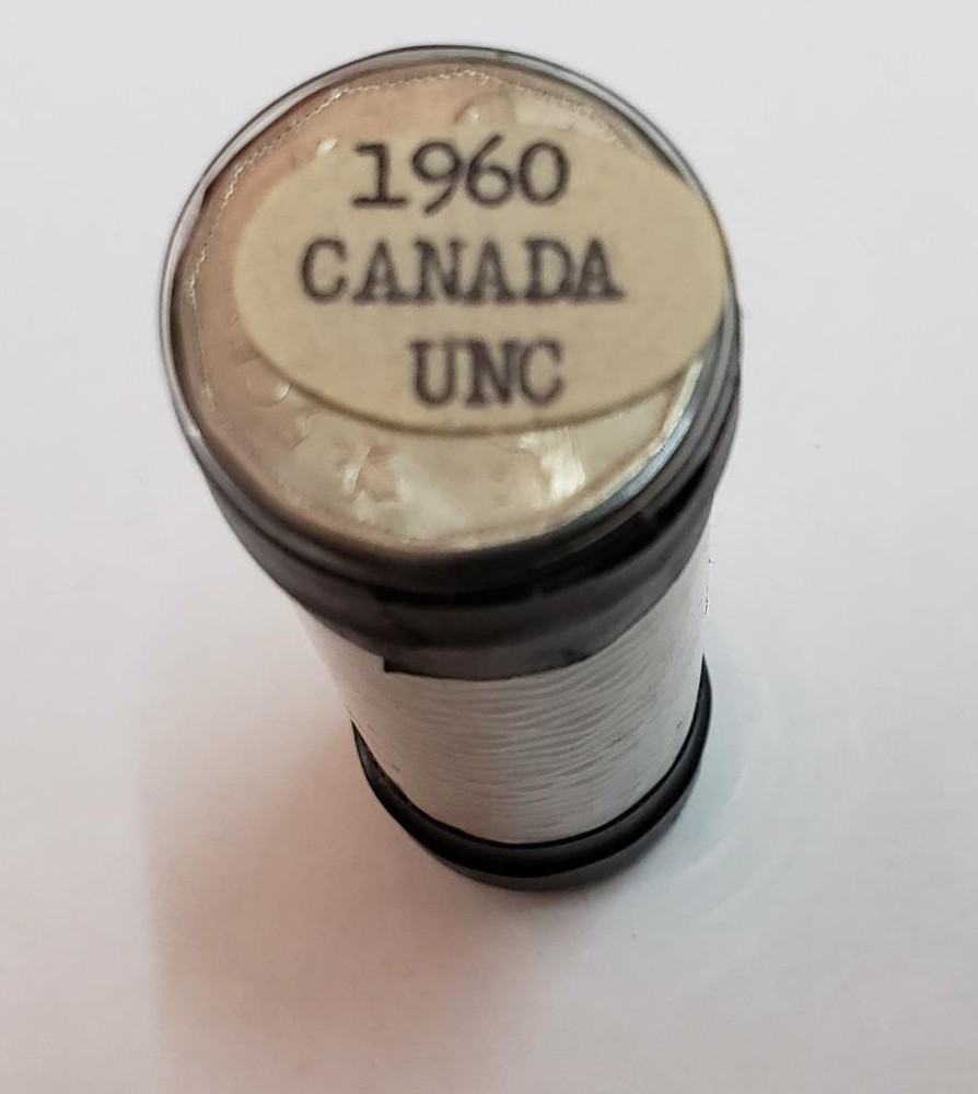 5 Cent 1960 CANADA Complete 40 Coin Roll, Unc