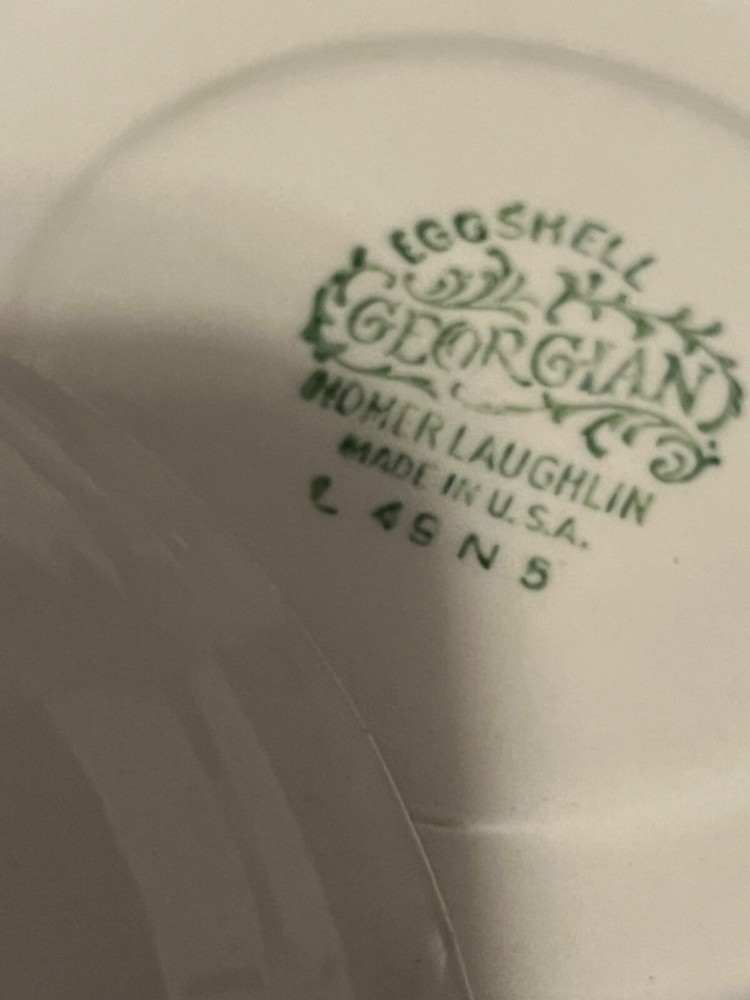 Homer Laughlin -Georgian Eggshell-Countess Pattern-1943-5 piece Set
