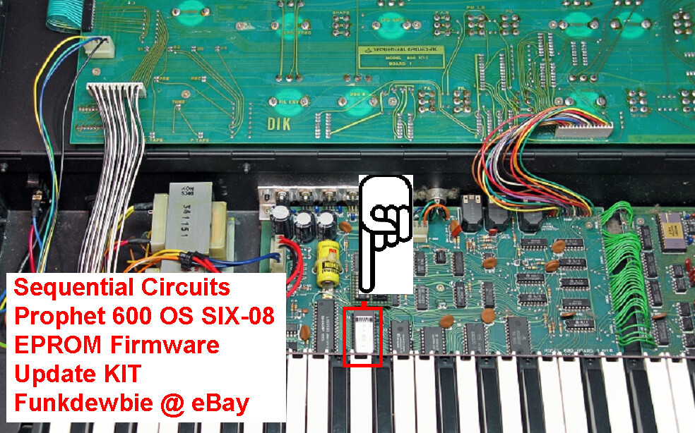 Sequential Circuits Prophet 600 OS SIX-08 EPROM Firmware Update KIT / New ROM