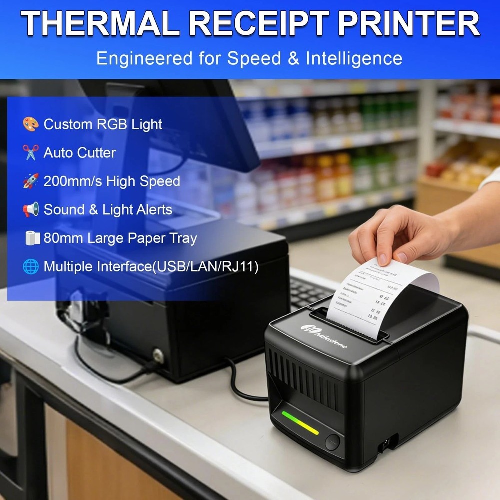 Milestone P80E Thermal Receipt Printer