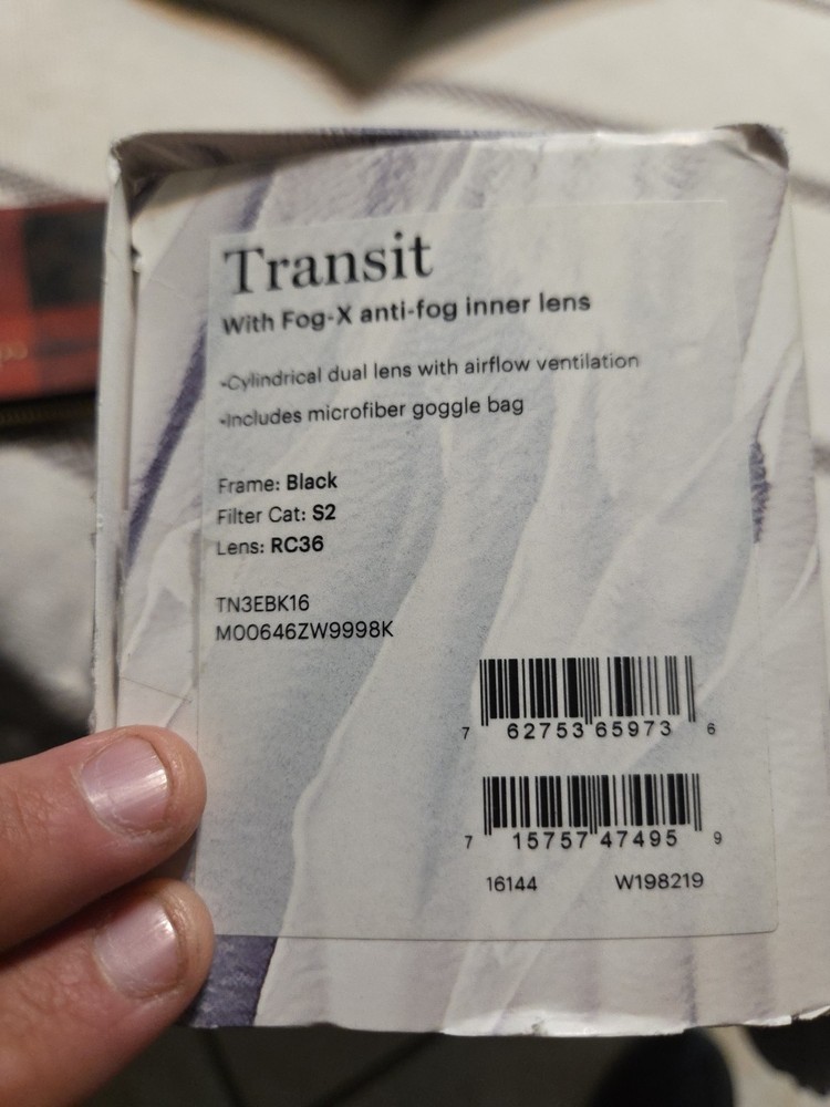 Smith Transit Black Snow Goggles