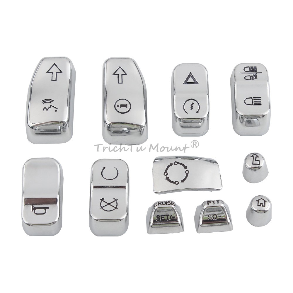 Chrome Hand Control Switch Housing Cover For Harley Touring Electra Tri Glide