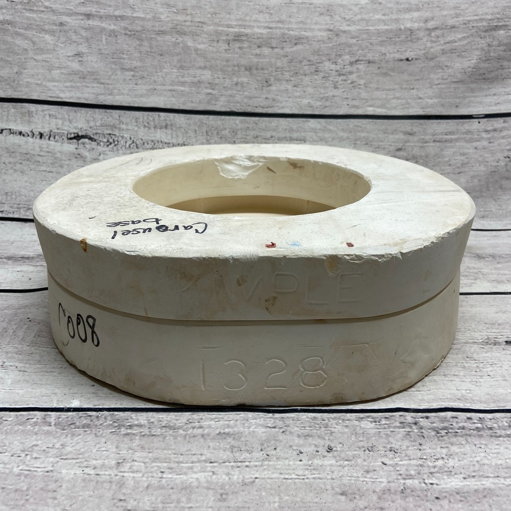 Vintage Unbranded Ceramic Casting Mold Carousel Base #1328
