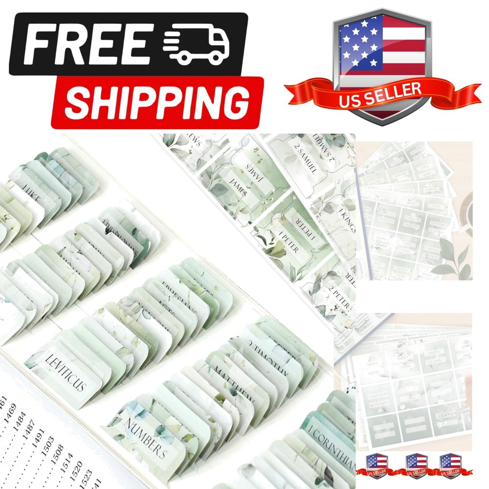 72Laminated Bible Tabs,Large Print Laminated for Study Bible,Include 67Bible ...