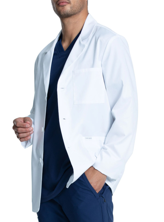 5 Pack Lands' End Lab Coat Consultation Jacket, Outside Inside Pockets, Size 48