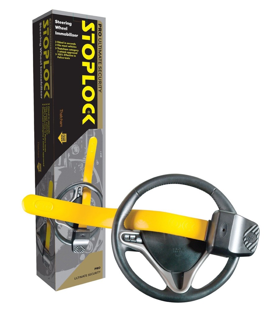 Stoplock Professional Car Van Yellow AntiTheft High Security Steering Wheel Lock