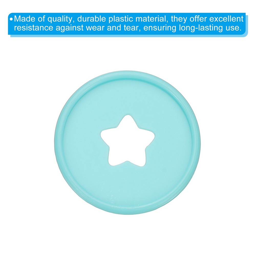 35mm Plastic Book Binding Discs, 11 Pack Expansion Discs Star, Light Blue