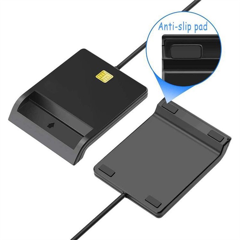 USB Smart Card Reader DNIE ATM CAC IC ID SIM Card Reader for Windows Linux
