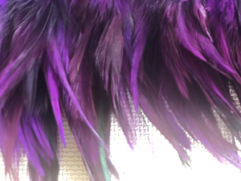 Deep Purple Feather Trim Saddle Hackle per Five (5) Yards