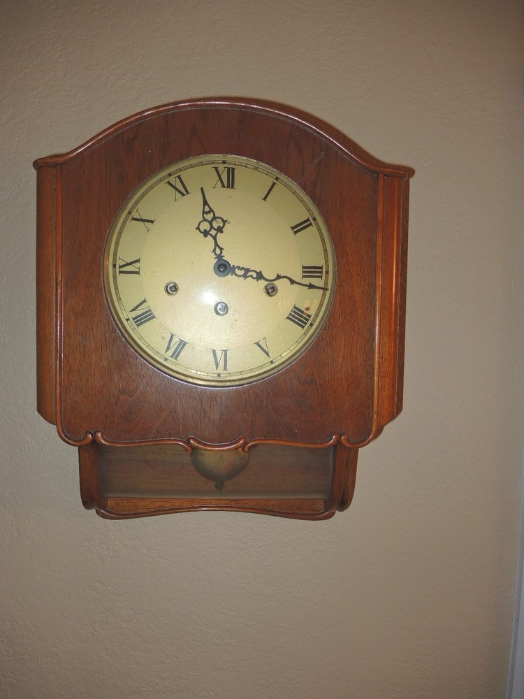 Antique Mauthe Wall Clock Runs And Stops