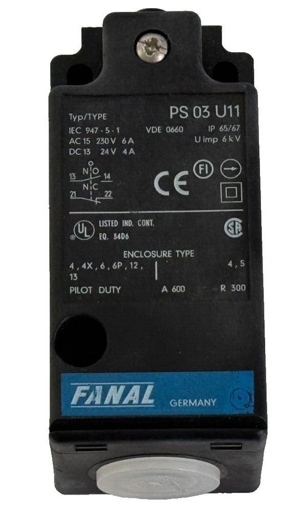NEW Fanal PS03U11 Limit Switch
