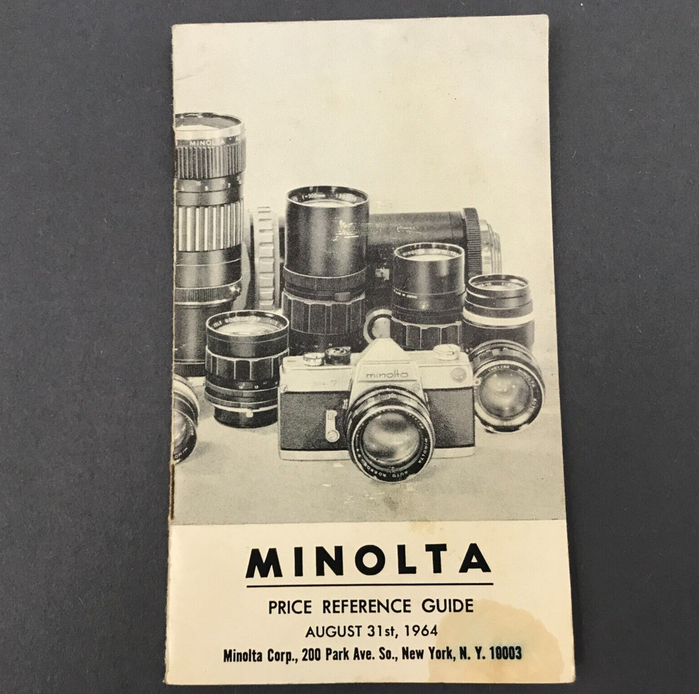 Minolta Price Reference Guide - 1964 - Collectable