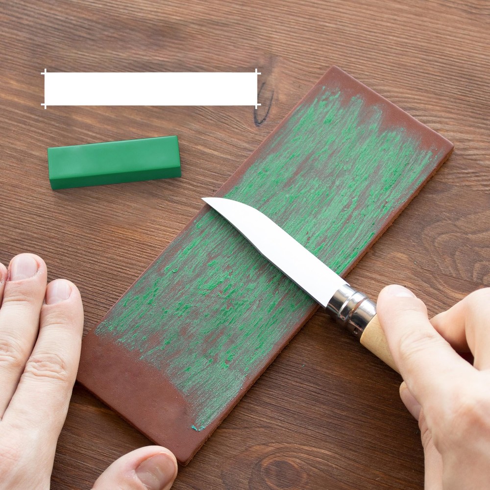 Leather Strop With Compound, Knife Sharpener Kit, Step By Step Guide