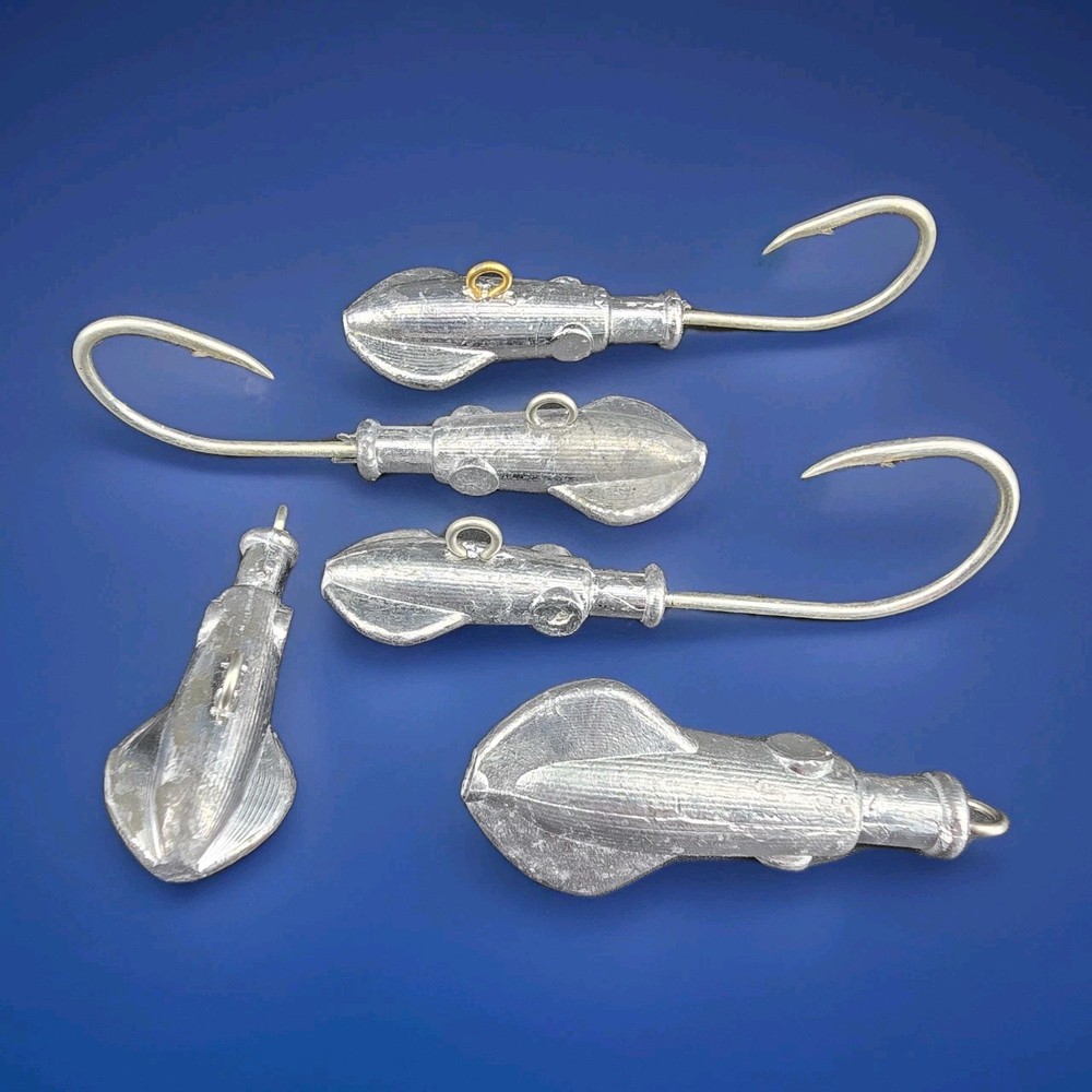 Squid Head Jigs Unpainted Parachute Head