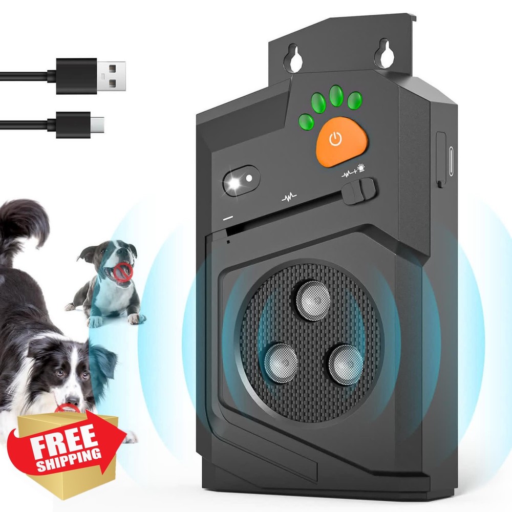Honey Paws Ultrasonic Bark Control Device 3 Emitters 50Ft Range