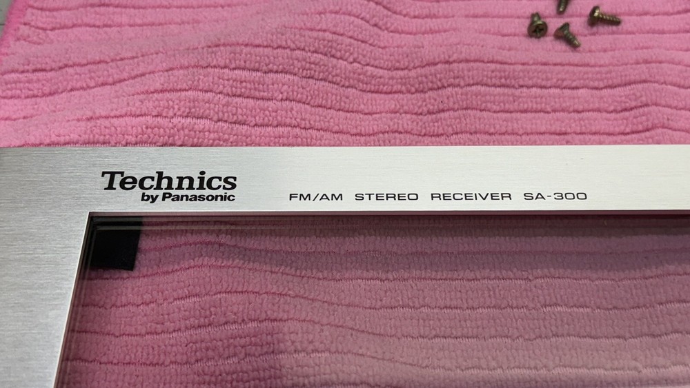 Original OEM Technics SA-300 Receiver Front Aluminum Panel Only W/ Screws 🔥