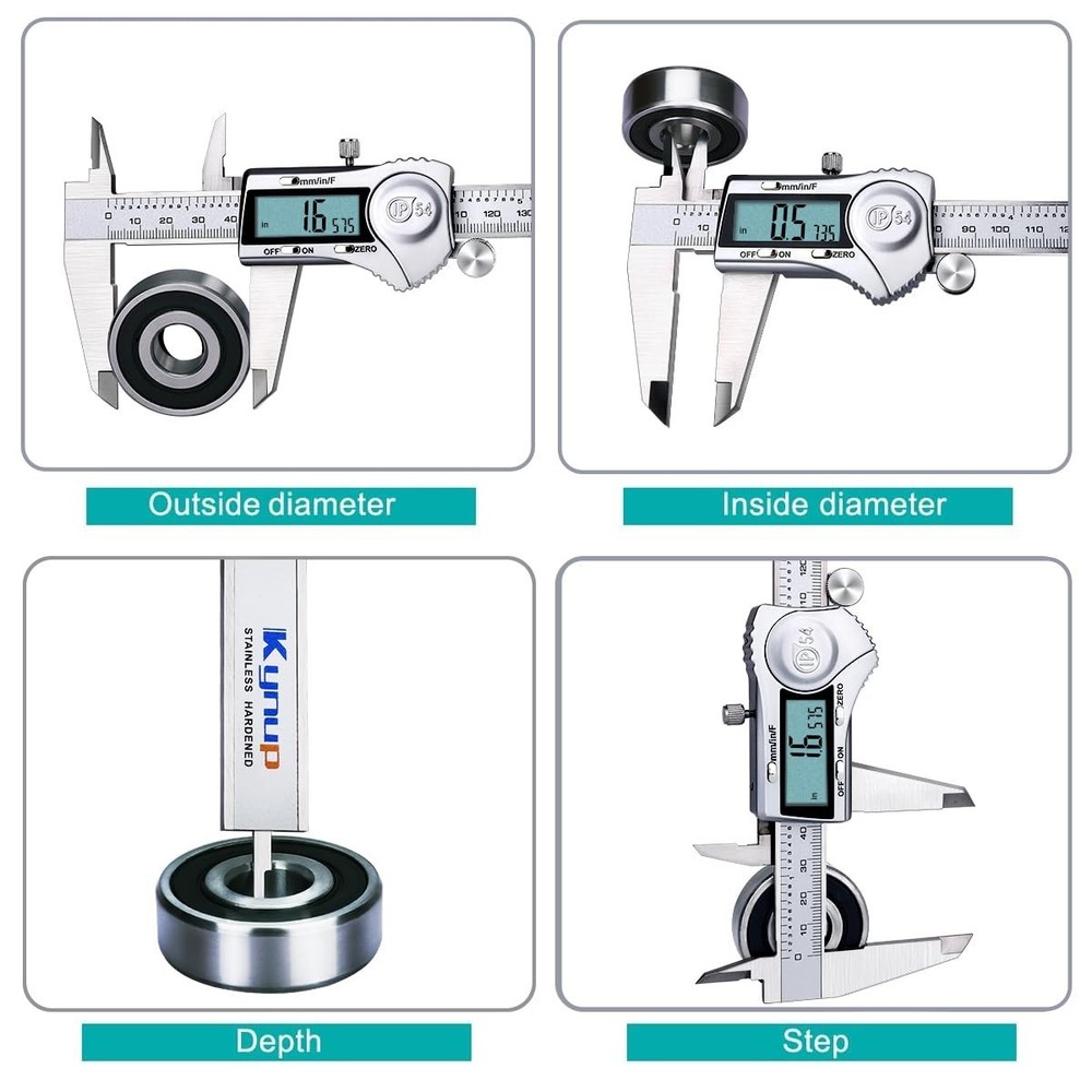 Professional 8-Inch Digital Caliper with Three Unit Conversion and LCD Display