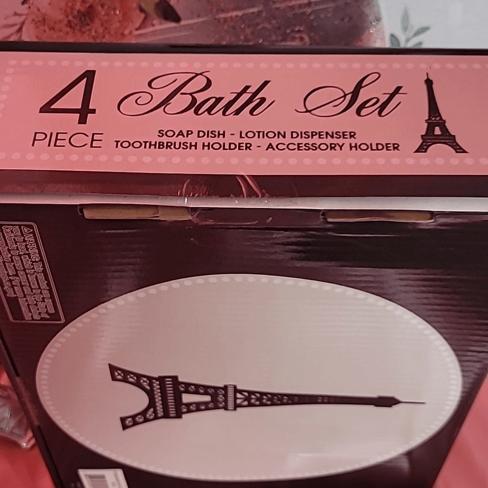 Ceramic PARIS 4 PIECE BATH SET. New in box