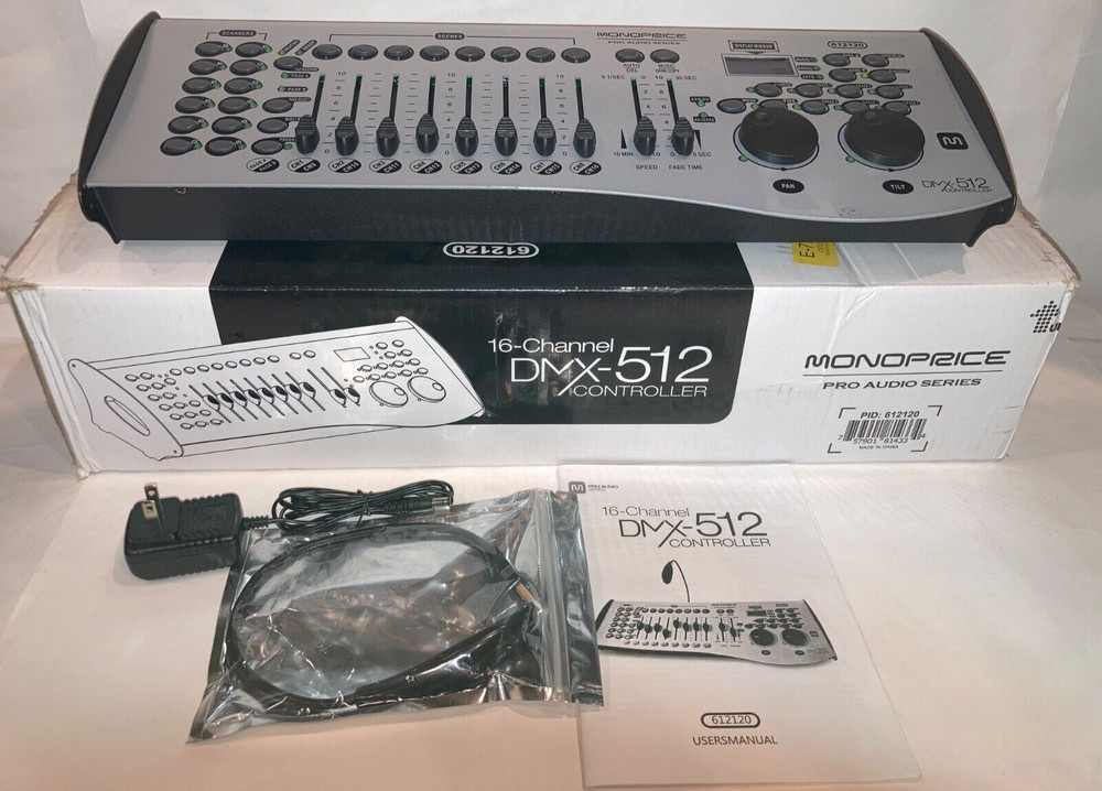 16 Channel DMX-512 Stage Light Controller Console - Monoprice 612120