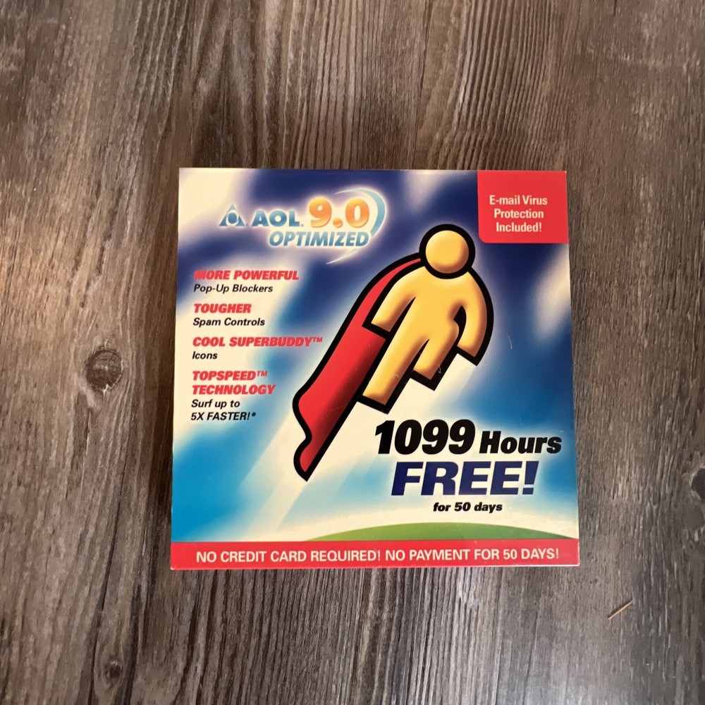 Vintage AOL 9.0 Optimized Disc CD Disk America Online Collectable