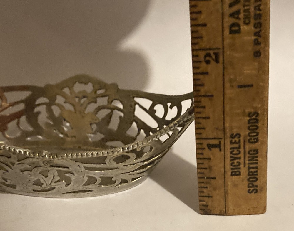 Vintage Germany 800 Silver Basket Pierced Open Work Nuts Candy