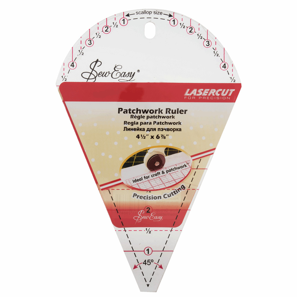 Sew Easy patchwork quilting template petal 45 degree