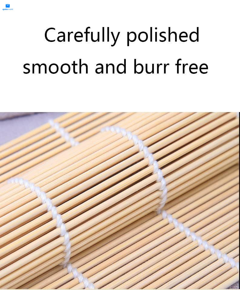 2 Pack Bamboo Sushi Rolling Mat, roll maker,Sushi making Medium, White
