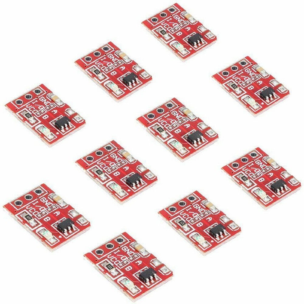 10Pcs TTP223 Touch Key Module Button Capacitive Switch Self-Locking/No-Locking A