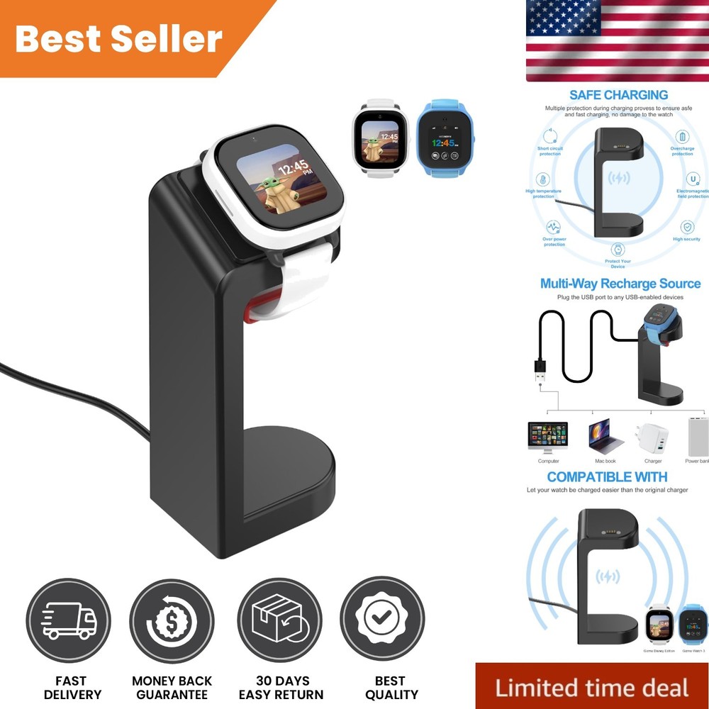 Efficient Gizmo Watch Charging Stand with 5ft Cable - Short Circuit Protection