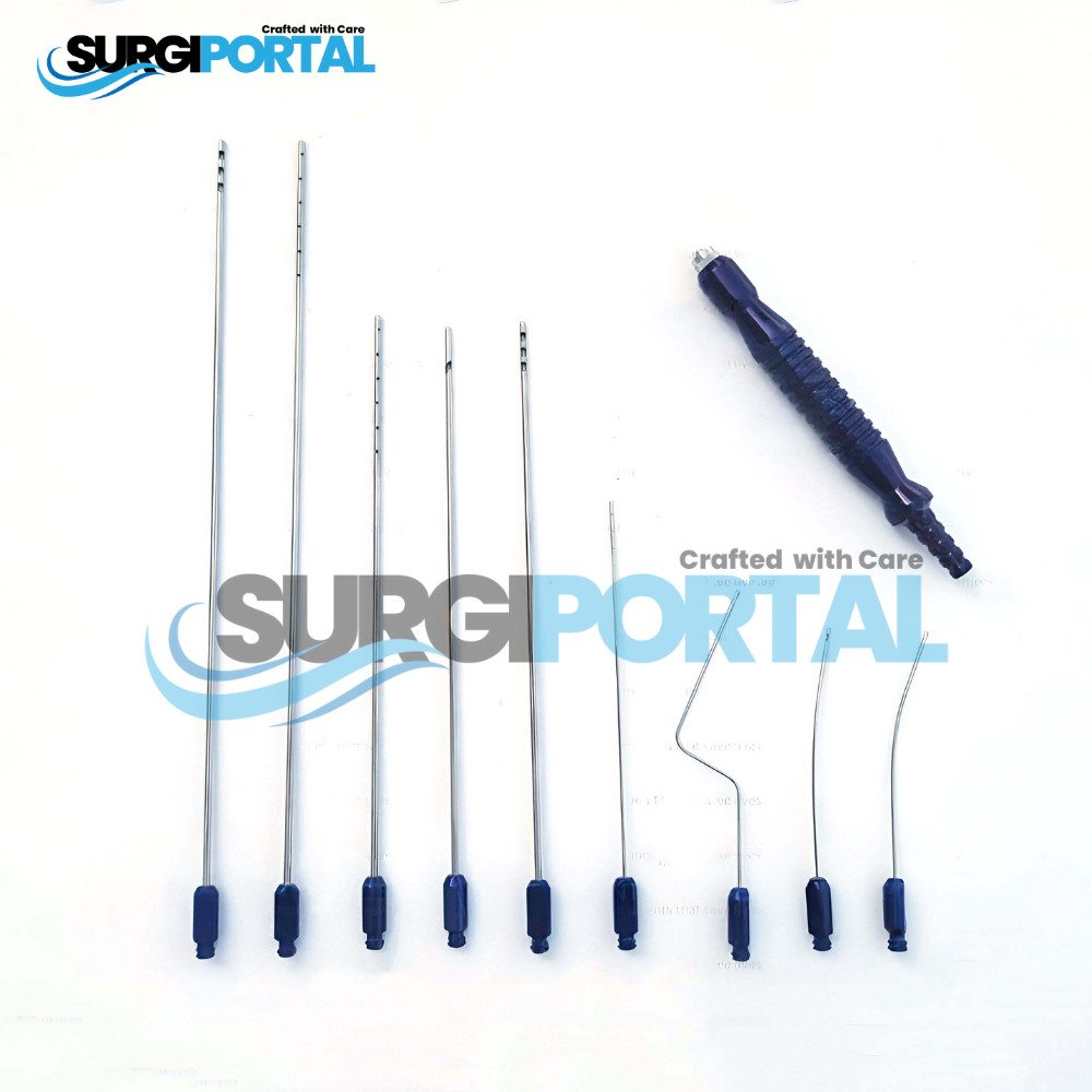Liposuction Luer Lock Cannula with Handle Surgical Instruments 10 Pcs Set