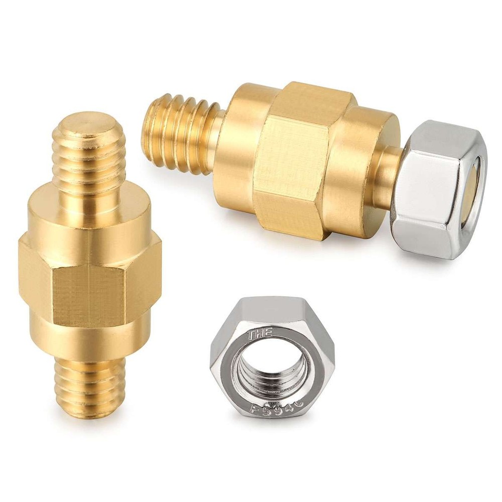 2pcs Side Post Battery Terminal 3/8"-16 Bolts Adapter Stud Extender Screws US