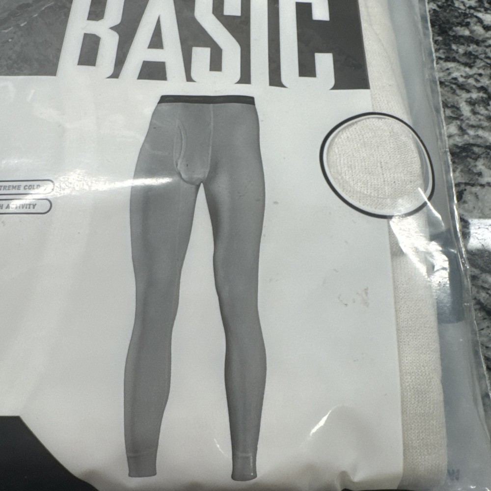 ColdPruf Men's Size Medium, Basic Base Daul Layer thermal leggings Winter White