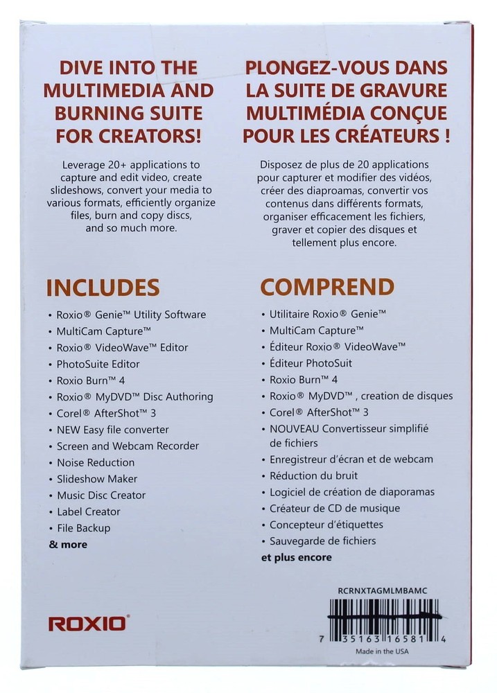 Roxio Creator NXT Software