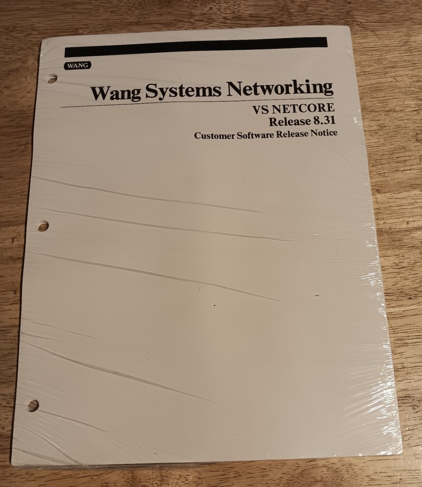 Wang Laboratories Systems Networking VS Netcore 8.31 Customer Release Notice NEW