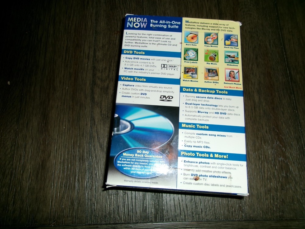MEDIA NOW CD & DVD BURNING SUITE - Nova Development (CLWT) 2006 OPEN BOX UNUSE