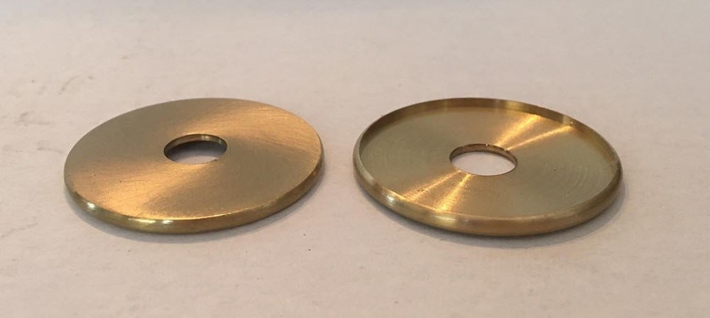 LOT OF 25: 1" SOLID BRASS turned CHECK RINGS Burnished & Lacquered
