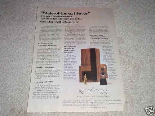 Infinity QRS, Quantum 5,Reference Standard Ad, 1978