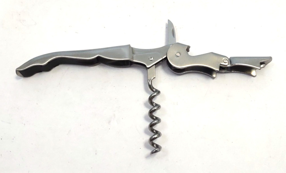 La Crema Corkscrew Wine Key Opener Silver