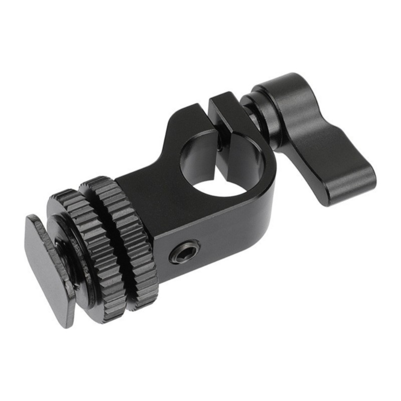 Universal 15mm Single Rod Clamp Pipe Hole Mount Solution with 1/4-20 Adapter