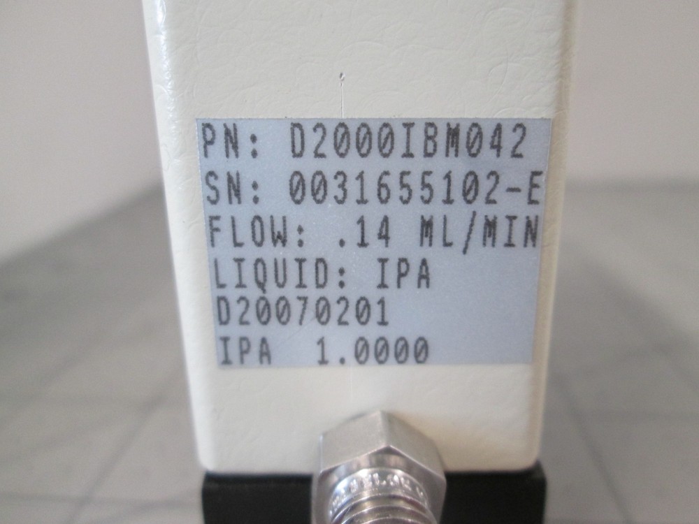Porter, D2000i Series, IPA, .14ML/Min, Mass Flow Controller, Used