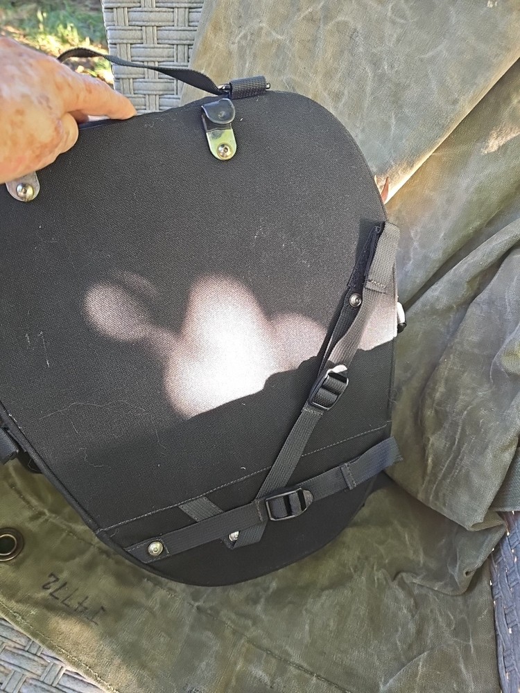 Needlework Backpack For Crafters Storage Canvas Many Pockets Blue