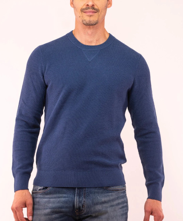 Michael Kors Men's Regular-Fit Solid Sweater in Denim Blue-Size Medium