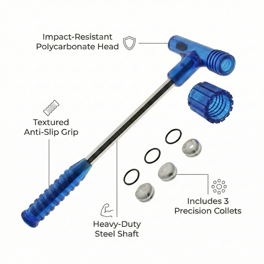 Impact Bullet Puller with 3 Different Expandable Collets