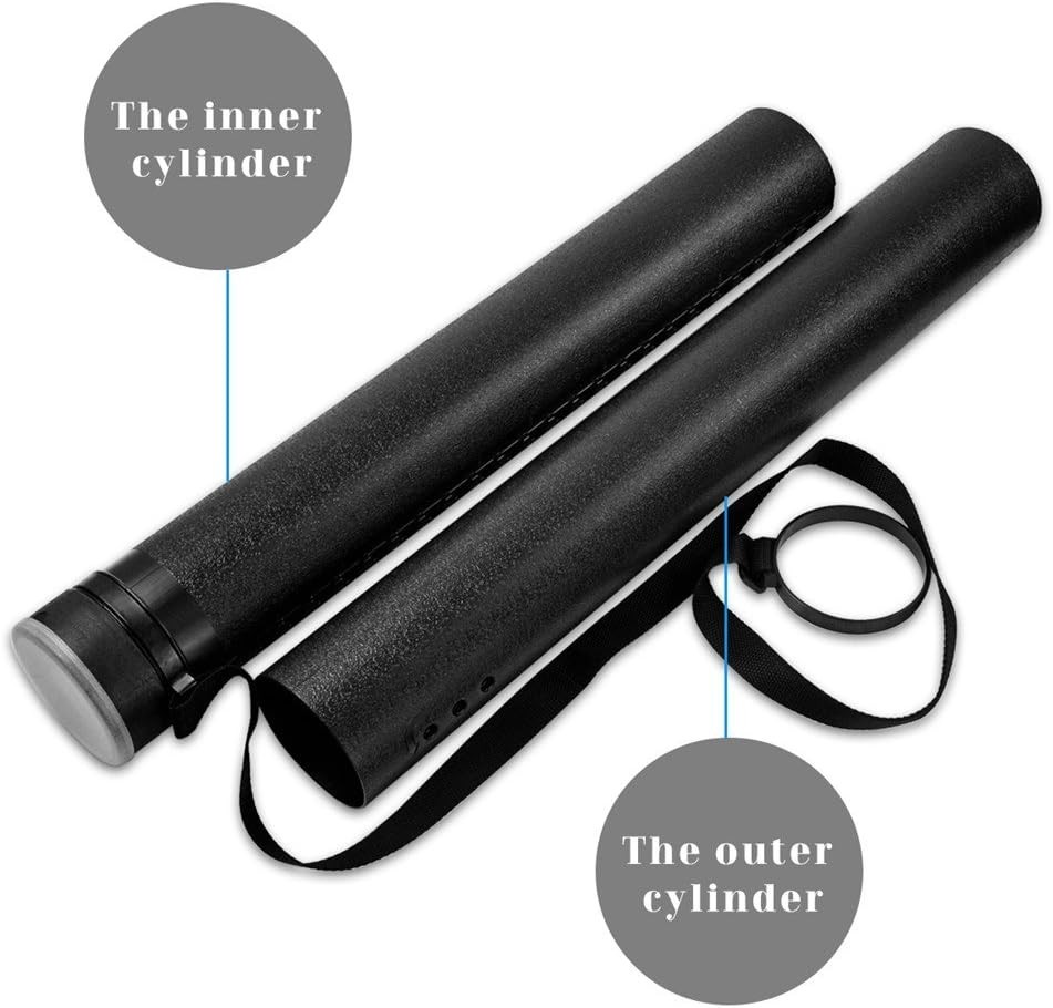 Adjustable Document Tube 24.5–40in Waterproof & Light-Resistant with Strap
