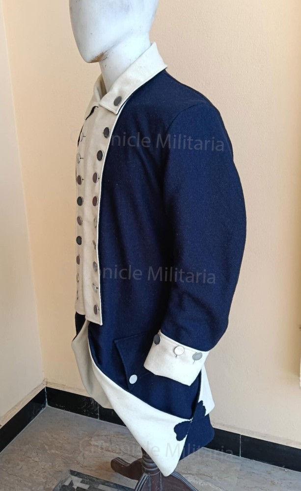 Revolutionary blue regimental coat 18th century coat lined