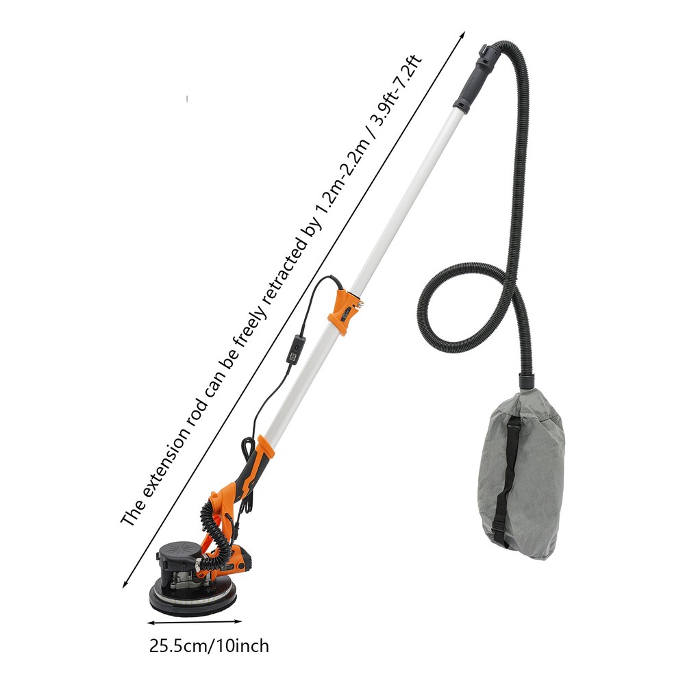 Electric Ceiling Wall Sander Variable Speed Dustless Drywall Sanding Machine