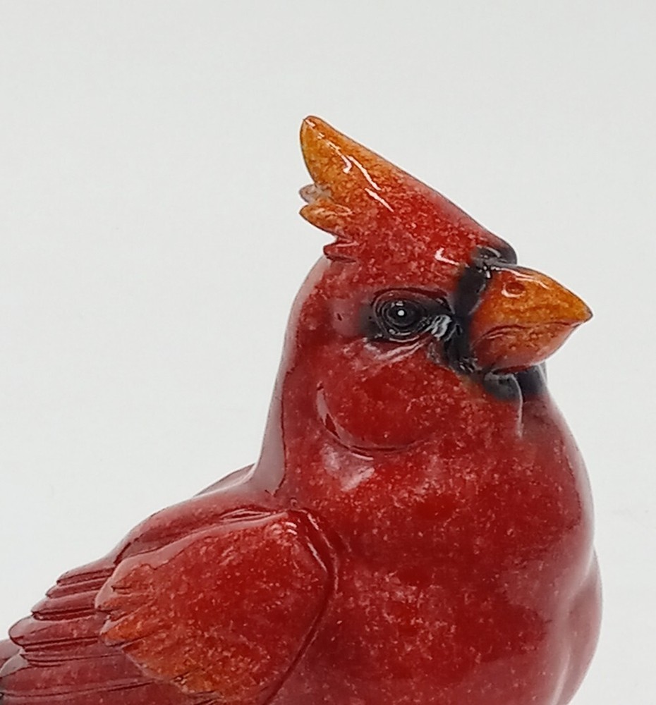 Red Cardinal Sitting on Ground Figurine Statue