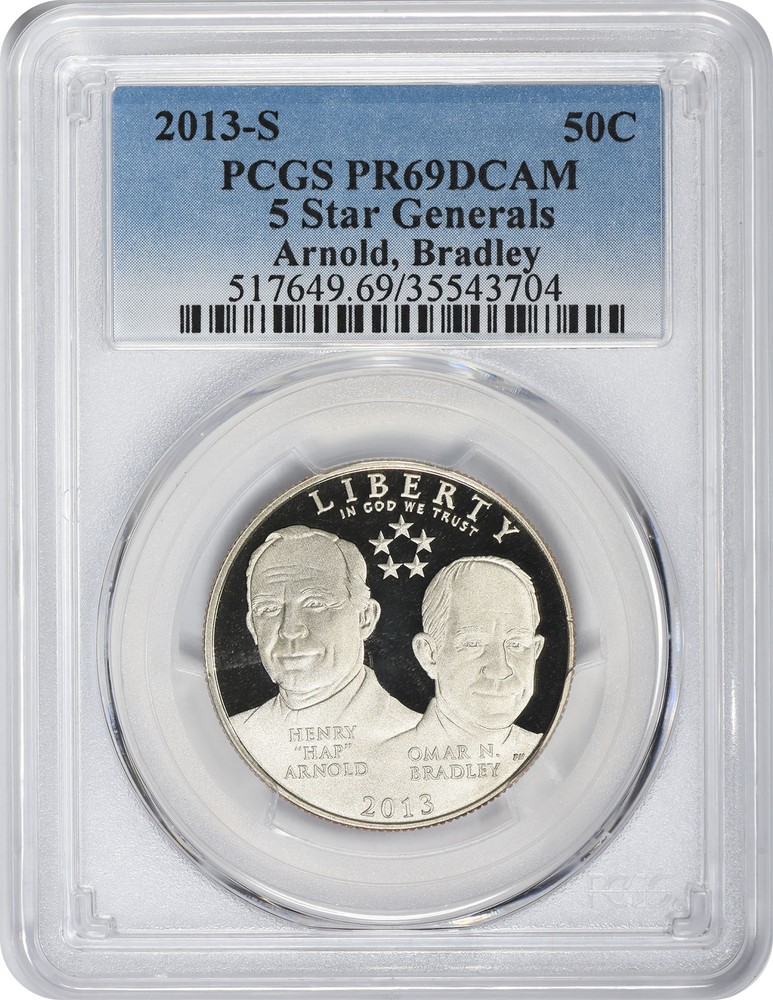 2013-S 5-Star General Commemorative Half PR69DC PCGS Proof 69 DC FS