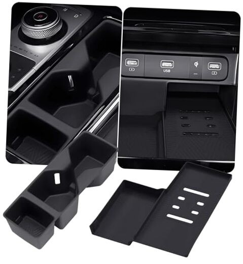 Cup Holder Insert & Wireless Charging Protective Mat Fits for 2021-2026 Sorento